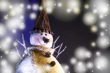 FX №267390 Winter Frost Whispers: Snowman Wishes Background
