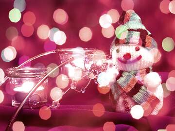 FX №267416 Winter Frost Whispers: Snowman Wishes Background Joy