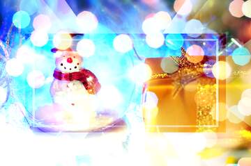 FX №267473 Winter Wonderland Congratulation Wishes: Snowman Background Joy