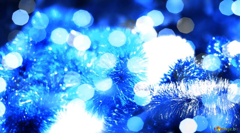 Blue Garland of Winter Dreams: Festive Greetings Background №47928
