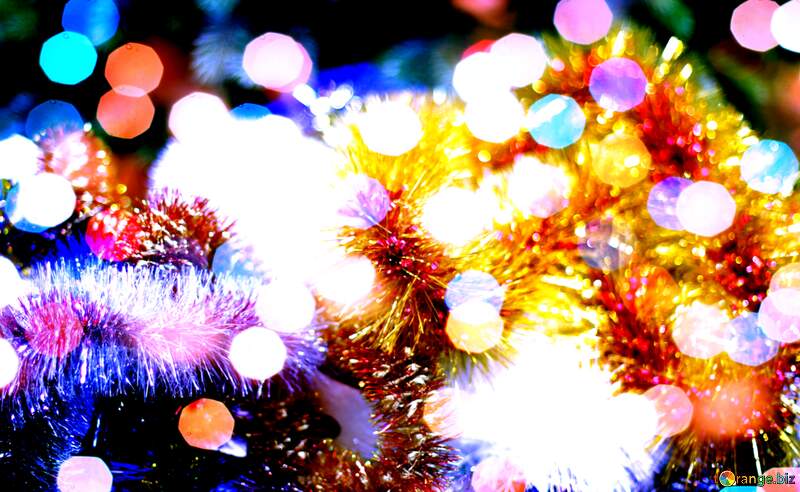 Blured Winter Wonderland Serenade: Christmas Garland Bliss №47928