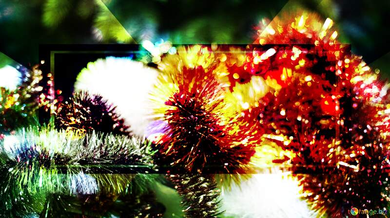 Enchanting Garland Bliss: Christmas Wonderland Background №47928