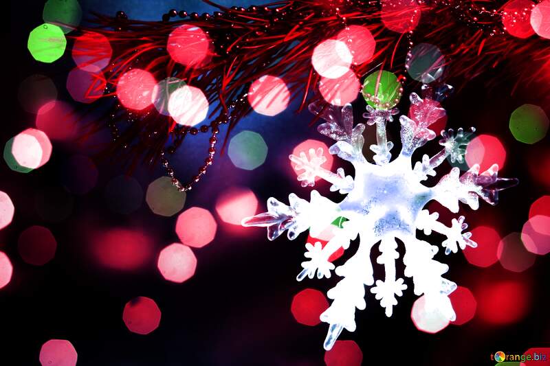 Festive Snowflake Dreams: A Winter Background №2393