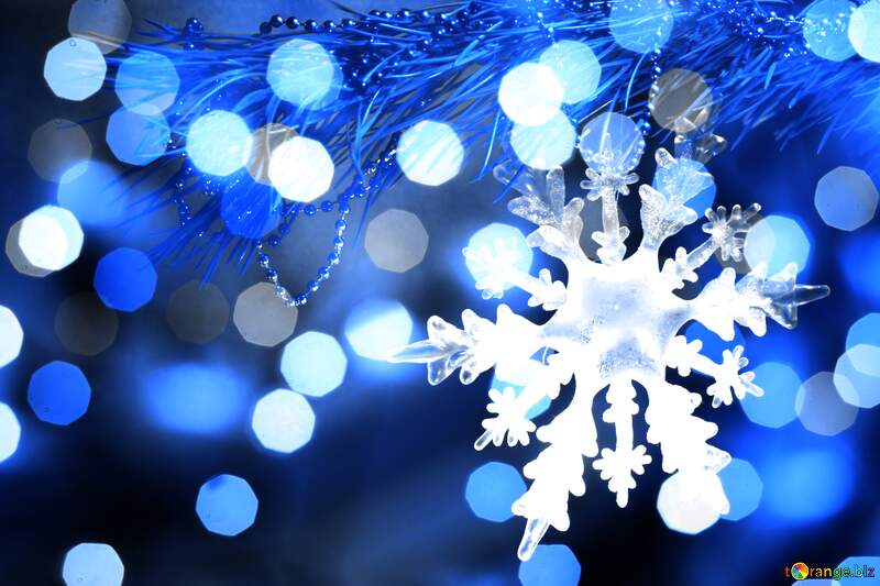 Festive Snowflake Dreams: A Winter Background №2393