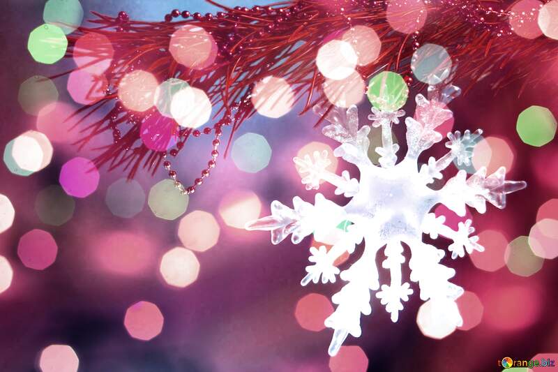 Festive Snowflake Dreams: Winter Background Bliss №2393