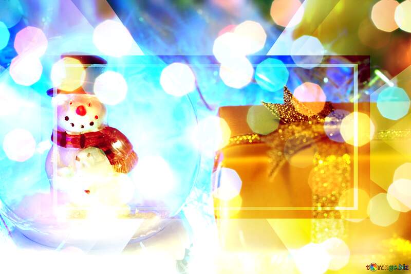 Festive Snowman Congratulation Dreams: Winter Background №6545
