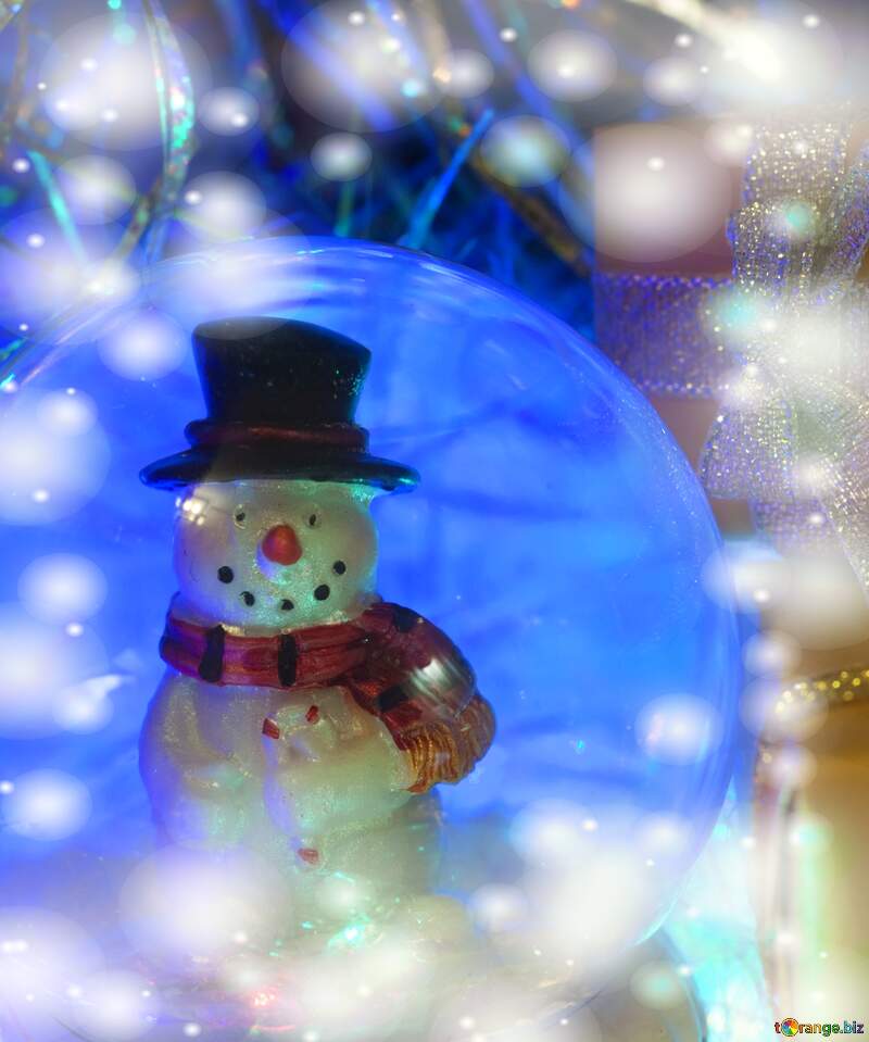 Frosty Reverie: Snowman Winter Wishes Background №6557