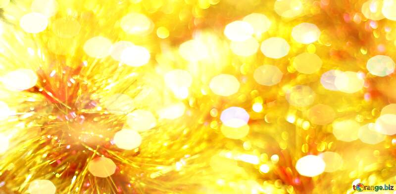 Gold Sparkling Winter Whirlwind: Christmas Garland Background №47928