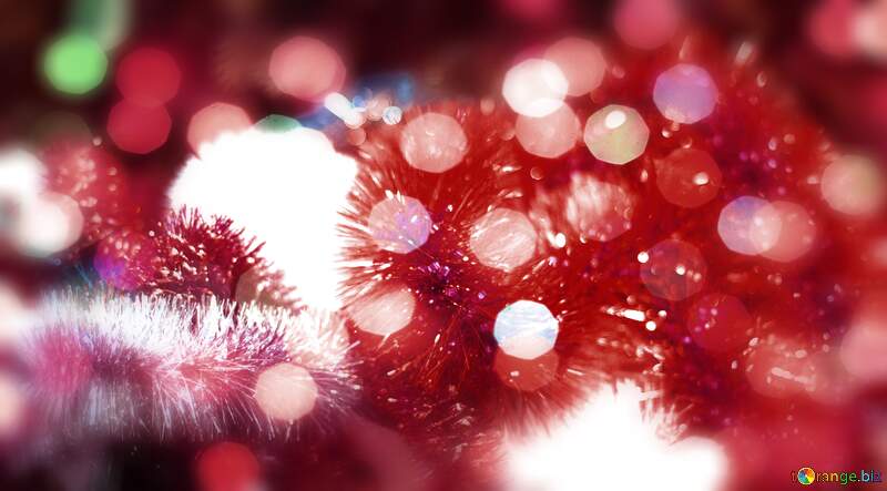 Red Radiant Winter Whispers: Christmas Garland Background №47928