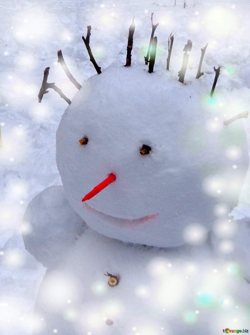 Snowman Blizzard Bliss: Winter Wishes Background №43054