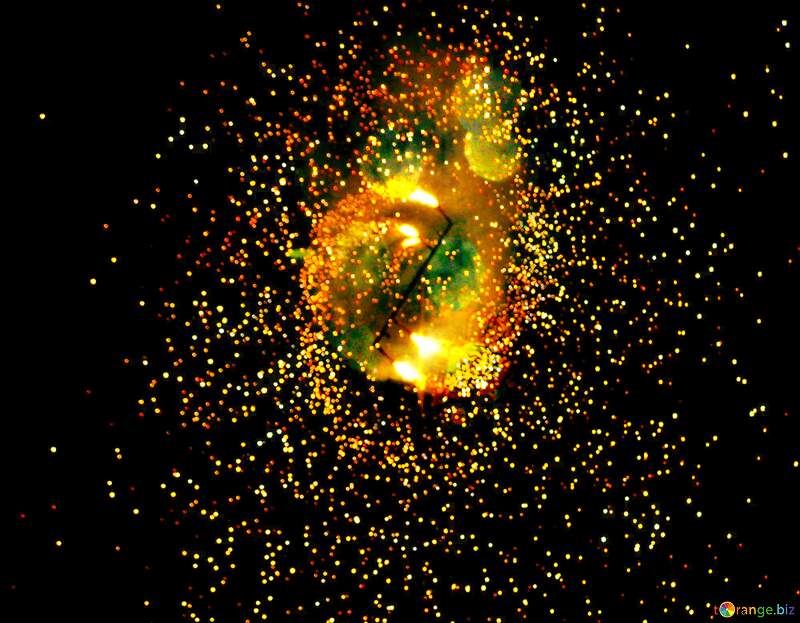 Starlit Explosion: New Year`s Fireworks Background Radiance №41342