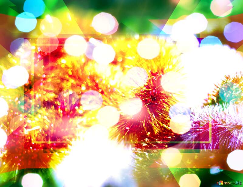 Twinkling Wonderland Bliss: Christmas Garland Background №47928