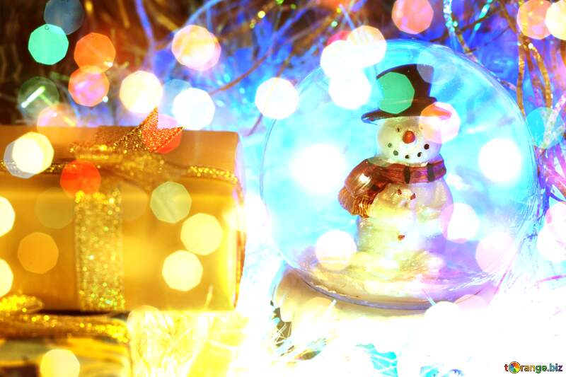 Winter Congratulation Frost Whispers: Snowman Holiday Background №6545