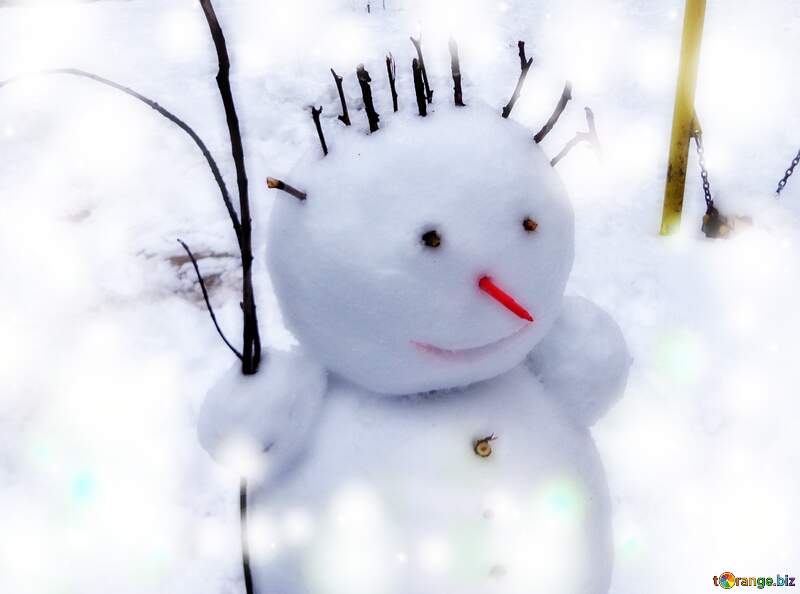 Winter Whirlwind: Snowman Wishes Background Bliss №43054