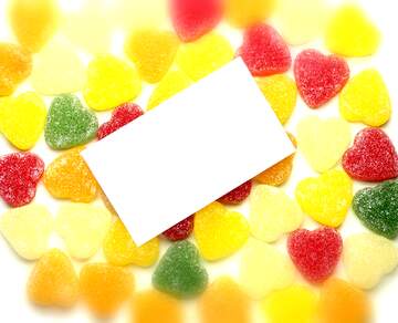 FX №268730 Colorful Heart-Shaped Candy Background with Blank Space for Customization