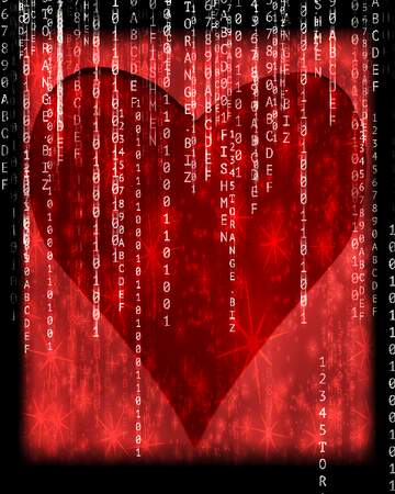 FX №268612 Digital Heart: A Fusion of Love and Technology in Binary Code