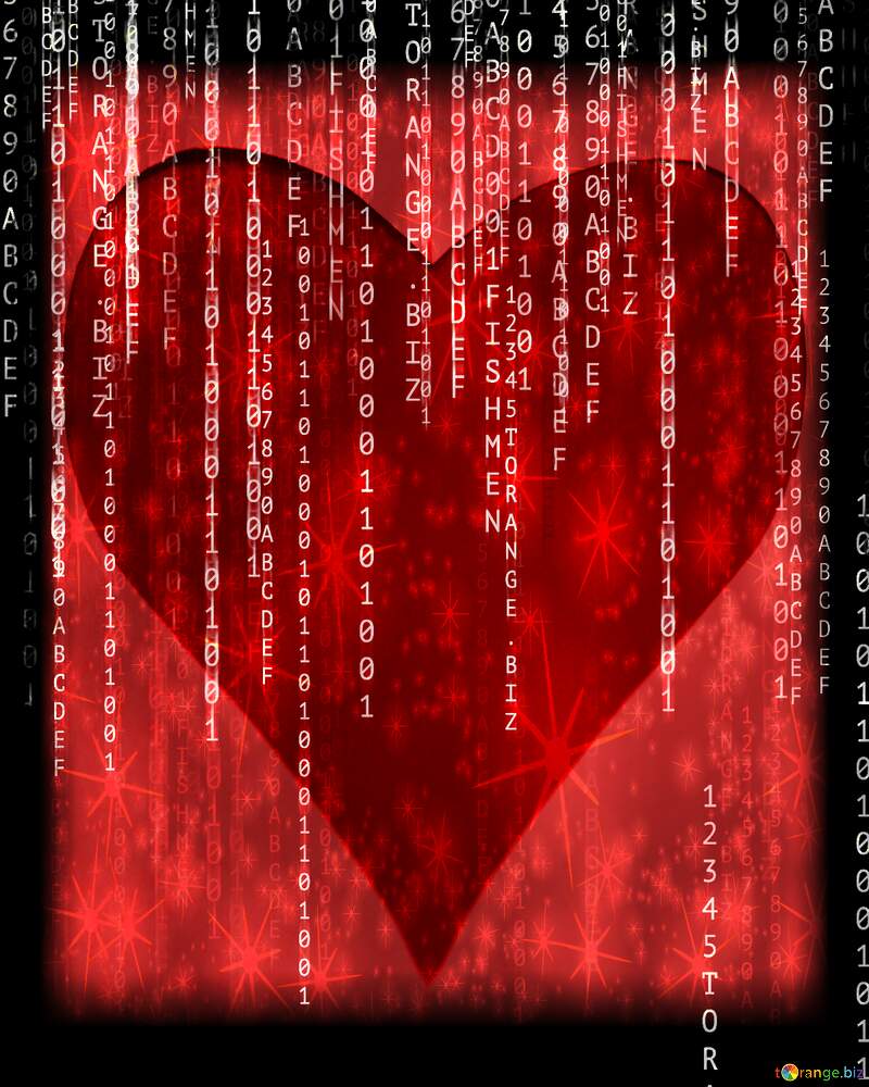 Digital Heart: A Fusion of Love and Technology in Binary Code №49671