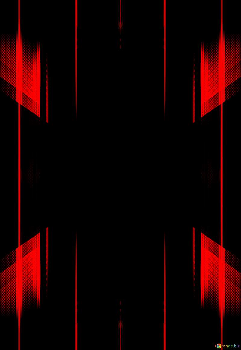 Striking Red and Black Abstract Art with Geometric Lines №54465