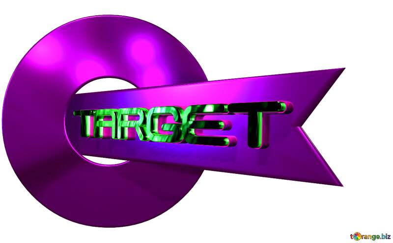 Vibrant Purple Target Logo with Futuristic Design №56388