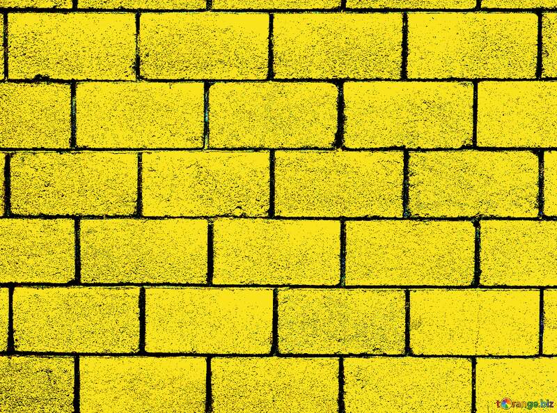 Vibrant Yellow Brick Wall Texture - Energetic Urban Aesthetic №5320