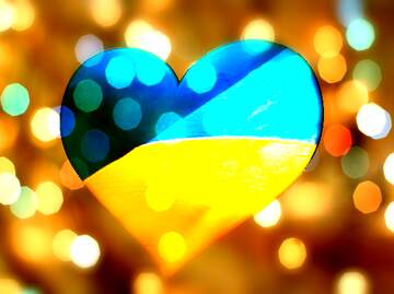 FX №269029 Beautiful Heart Symbolizing Ukraine with a Vivid Blue and Yellow Design