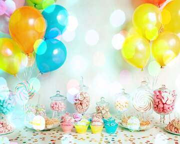 FX №269126 Colorful Candy Party with Balloons and Sweet Delights