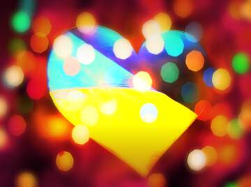 FX №269028 Colorful Heart Art with Bokeh Effect and Vibrant Colors