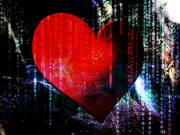 FX №269051 Digital Heart: A Fusion of Emotion and Technology in a Binary Universe