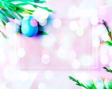 FX №269141 Pastel Easter Elegance: Vibrant Egg and Lush Greenery for Spring Celebrations