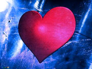 FX №269042 Vibrant Heart Against Ethereal Blue Background