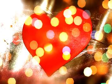 FX №269034 Vibrant Heart with Bokeh Lights - A Celebration of Love and Color