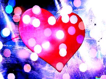 FX №269041 Vibrant Heart Shape with Colorful Bokeh Background for Love & Emotion