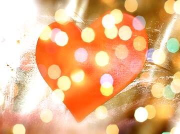 FX №269037 Vibrant Heart Shape with Glittering Bokeh Background