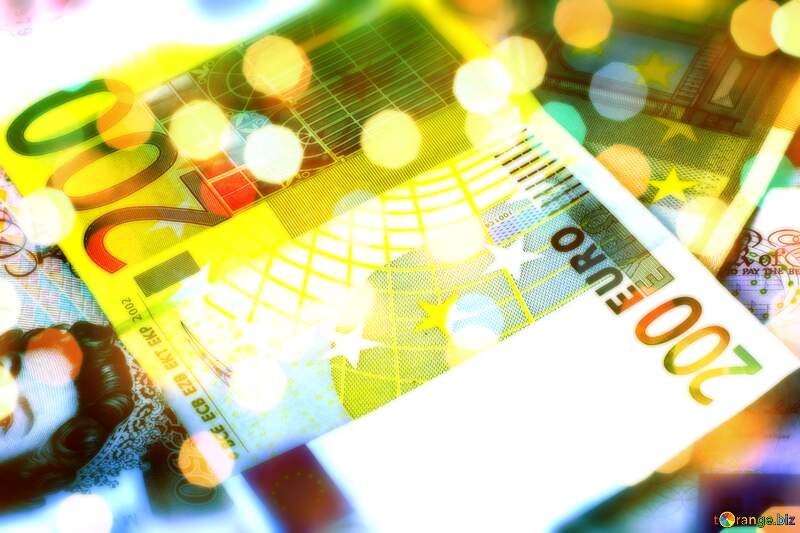 Vibrant Euro Notes Captured in a Luminous Bokeh Effect №17140