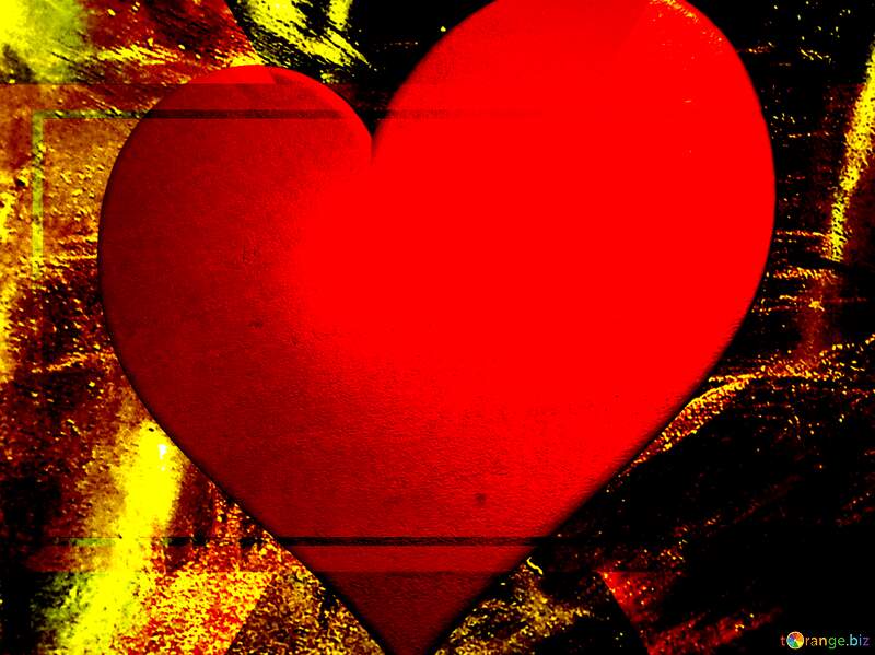 Vibrant Heart: A Bold Symbol of Love and Passion №56238