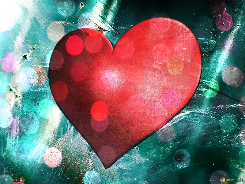 Vibrant Heart Shape with Colorful Bokeh Effects Enhancing Love Themes №56238