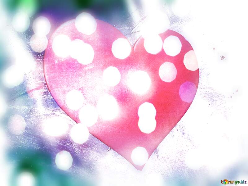 Vibrant Heart with Sparkling Lights - Love and Emotion Illustration №56238