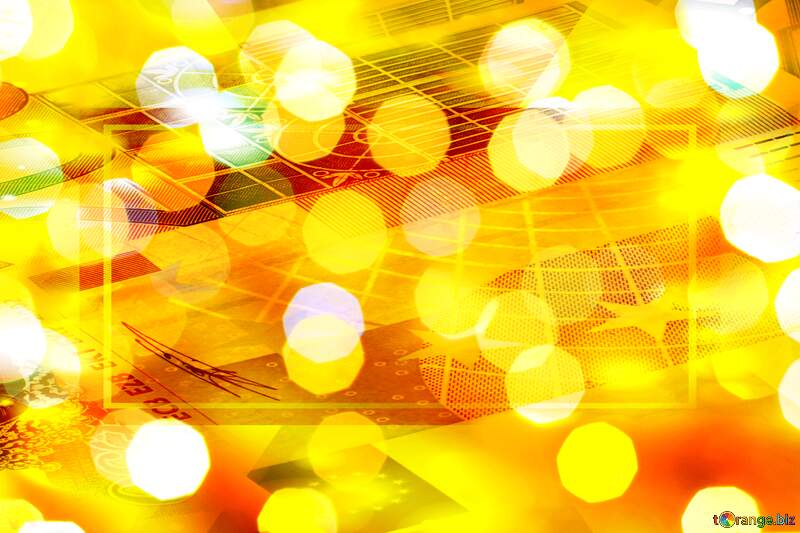 Vibrant Abstract Art with Golden Bokeh and Geometric Patterns №24618