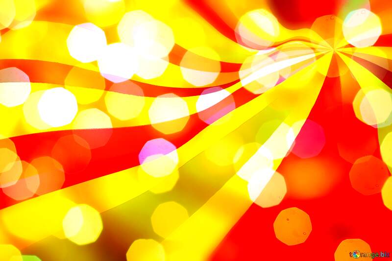 Vibrant Abstract Swirl of Red and Yellow with Bokeh Effect №24618