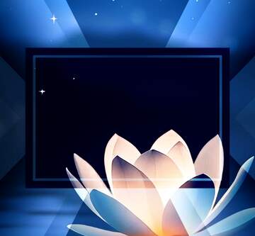 FX №276960 Enchanting Lotus Blooming in a Mystical Blue Realm