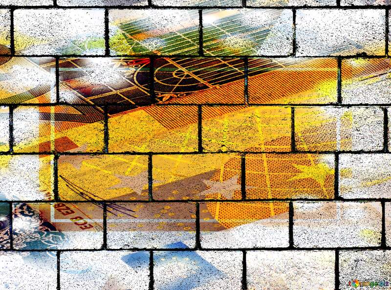 Vibrant Abstract Wall Art with Geometric Elements and Expressive Colors №5320