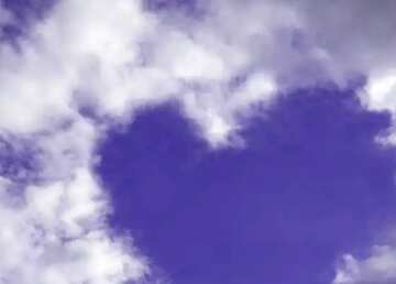 FX №28136 Heart from clouds on blue sky
