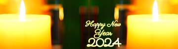 FX №29314 2024 happy New Year banner background with candle