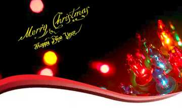 FX №3208 Merry Christmas and happy new year background red curved border
