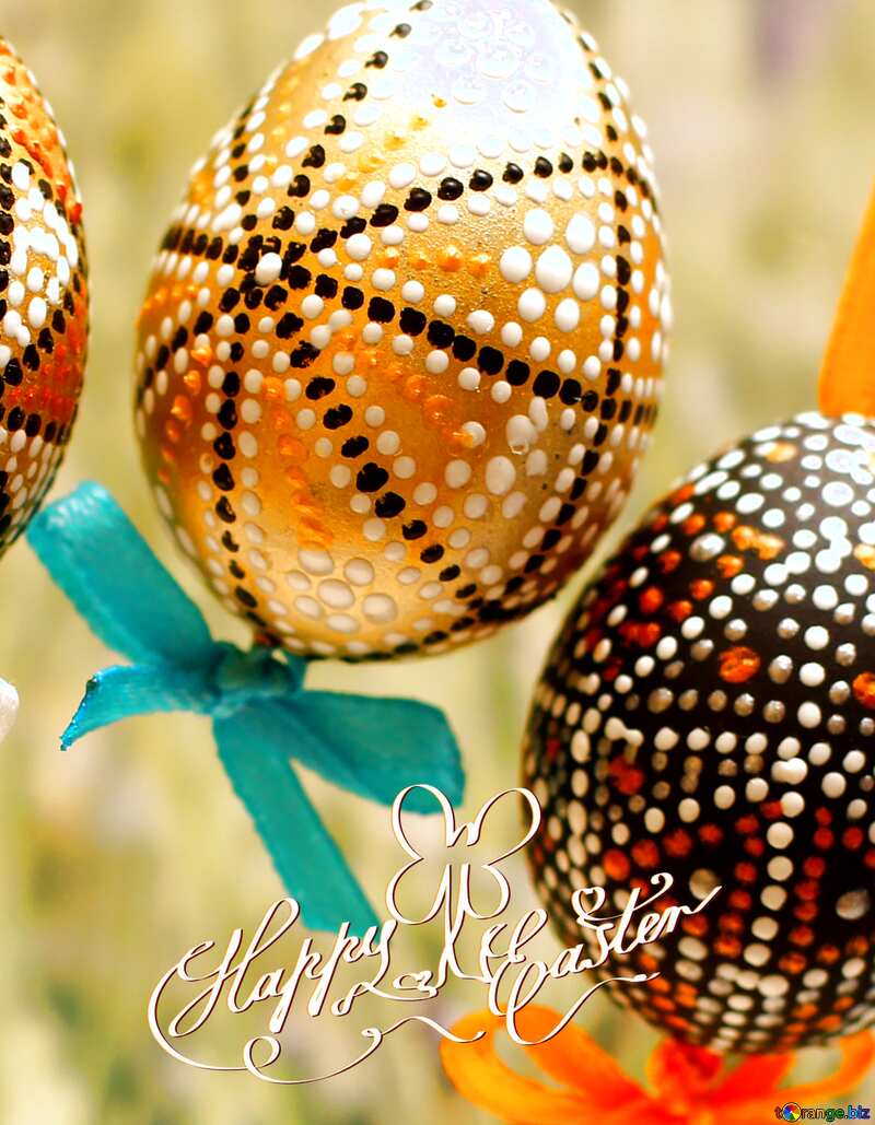 Easter eggs happy easter card №29788
