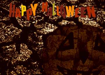 FX №33956 Background card for greetings on Halloween happy halloween card sepia