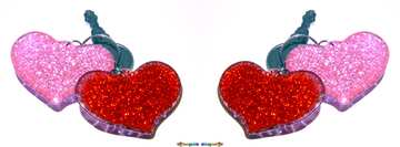 FX №34121 hearts with key  template