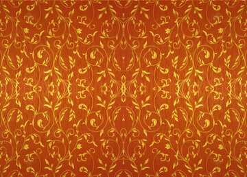FX №35634 Rich orange  pattern