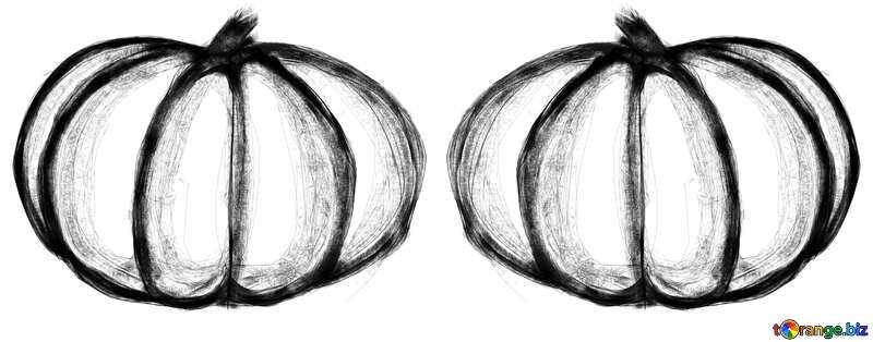 two parts of a pumpkin clipart №40581