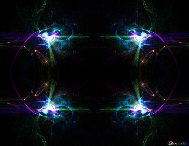 four light points connected in an oval abstract form №40630